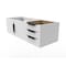 Castello Usa Alpine 48" Wall Mounted White Vanity Base with Black Handles CB-MC-48W-BL-VBO - alternate 5